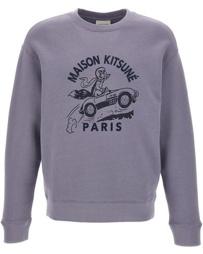 Maison Kitsuné 'racing Fox' Sweatshirt - Grey