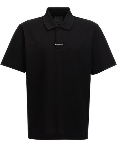 Givenchy 'placket' Polo Shirt - Black