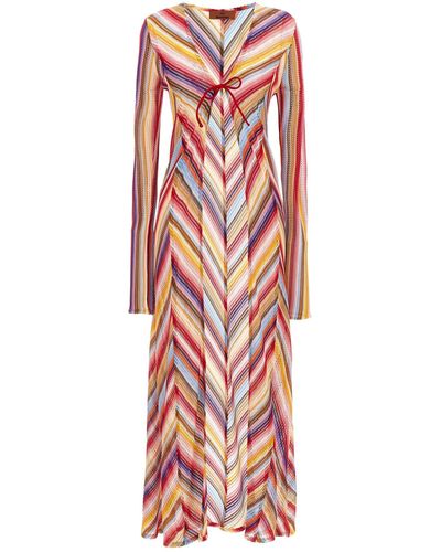 Missoni Langes Strick-Cover-Up - Rot