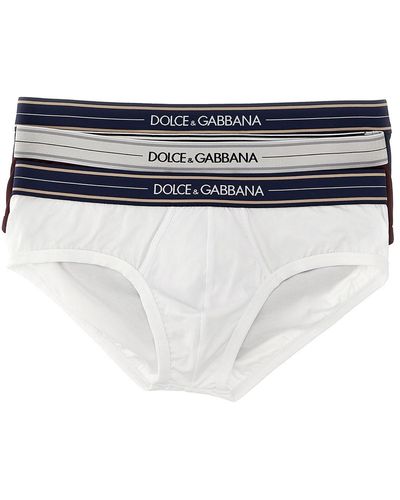 Dolce & Gabbana Slip "Brando" Im 3Er-Pack - Weiß