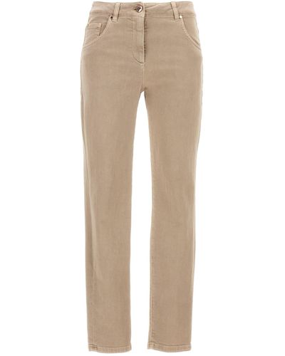 Brunello Cucinelli Garment-dyed Jeans - Natural