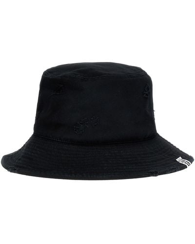 Maison Mihara Yasuhiro Distressed Effect Bucket Hat - Black