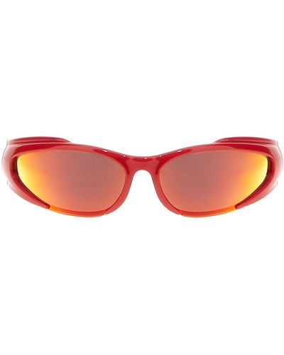 Balenciaga Sonnenbrille "Reverse Xpander Rectangle" - Rot