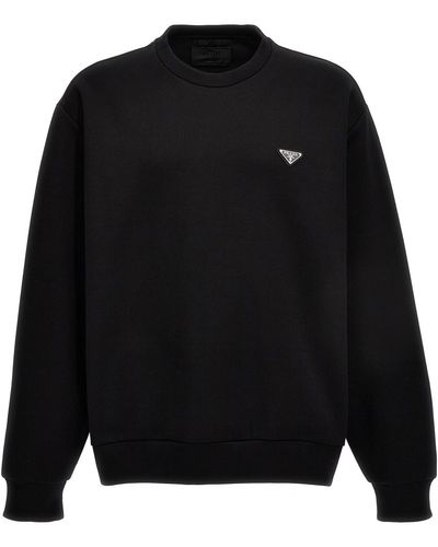 Prada Triangle Logo Sweatshirt - Black