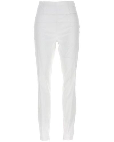 Prada Pantalone popeline logo - Bianco