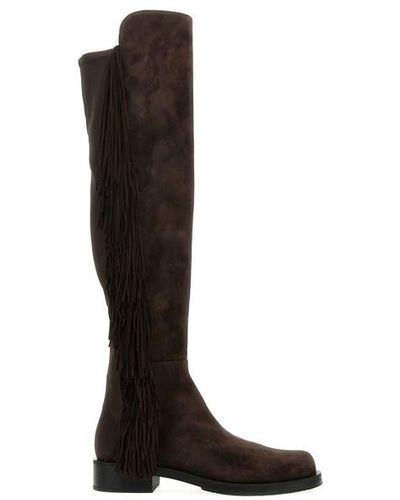 Stuart Weitzman Stivale '5050 bold fringe' - Nero