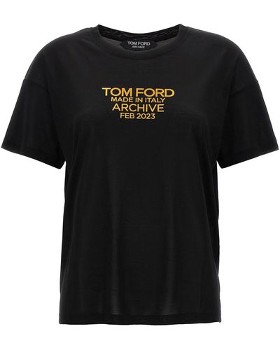Tom Ford T-Shirt Mit Logodruck - Schwarz