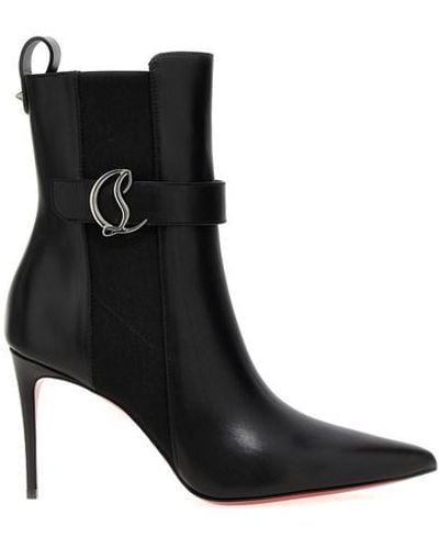 Christian Louboutin So Cl Chelsea 85 Leather Bootie - Black