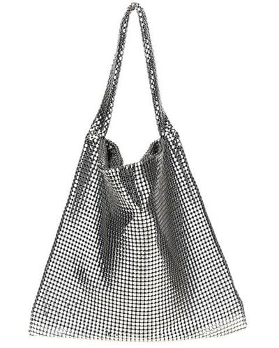 Rabanne 'silver Pixel Metallic' Shopping Bag - Gray