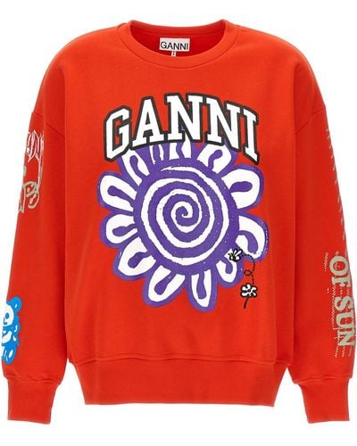 Ganni 'magic Power' Sweatshirt - Red
