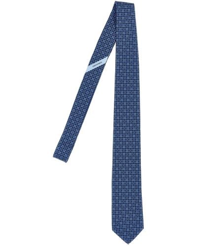 Ferragamo Bedruckte Krawatte - Blau