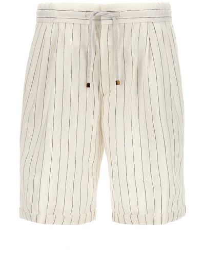 Brunello Cucinelli Bermuda-Shorts Mit Nadelstreifen - Blau