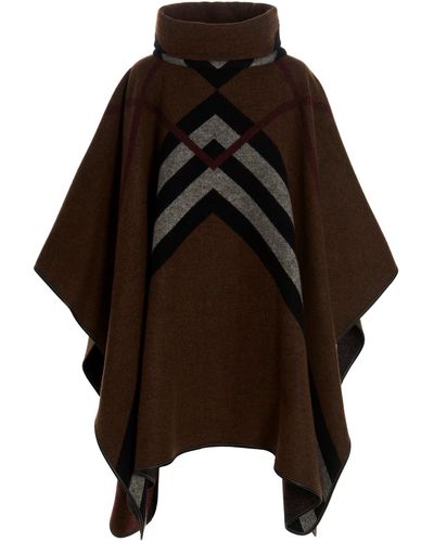 Burberry Poncho 'Wootton' - Schwarz