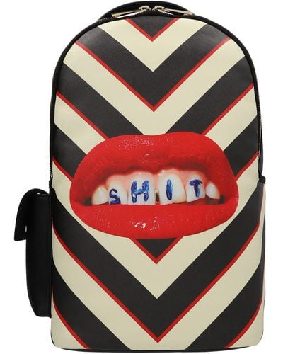 Seletti 'lipstick Black' Septic X Toiletpaper Backpack - Red