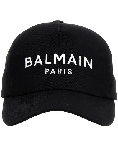 Balmain Logo Embroidery Cap - Black