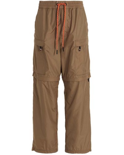 3 MONCLER GRENOBLE Nylon Cargo Trousers - Brown