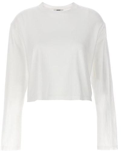 Agolde T-shirt cropped 'Mason' - Bianco
