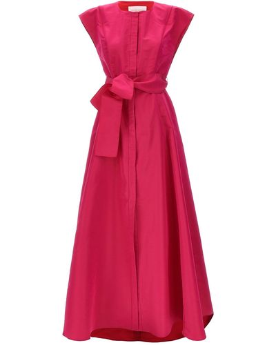 Carolina Herrera Kleid Mit Langer Schleife - Rot