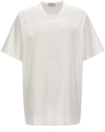 Yohji Yamamoto T-Shirt Mit Rundhalsausschnitt - Weiß