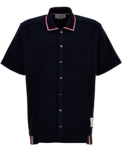 Thom Browne Cotton Knit Shirt - Black