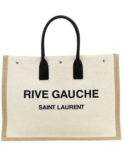 Saint Laurent 'rive Gauche' Large Shopping Bag - Natural