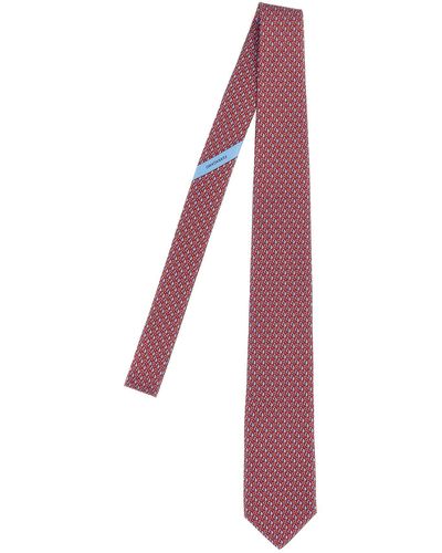 Ferragamo Bedruckte Krawatte - Lila