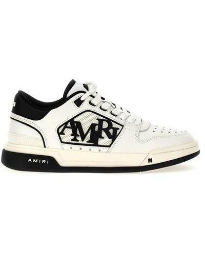 Amiri Sneakers in pelle con finiture in gomma e camoscio con logo applicato Classic Low - Bianco