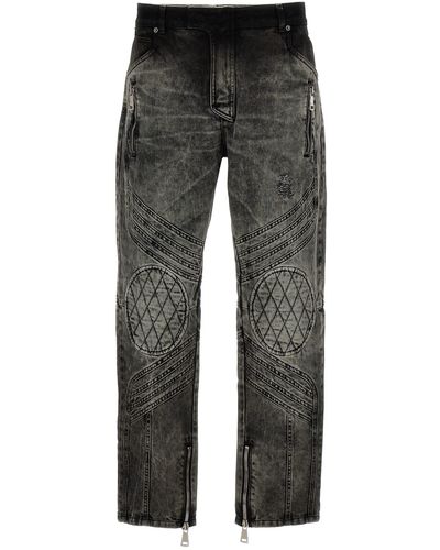 Balmain Jeans "Bleached Motor Denim" - Grau