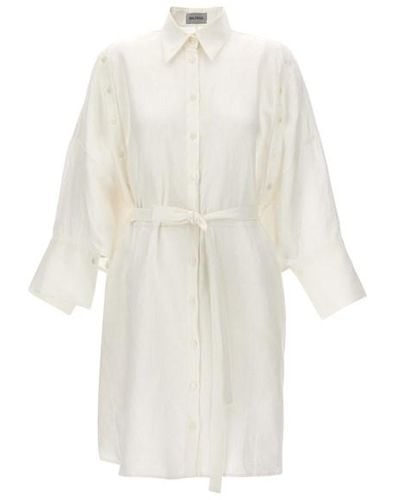 BALOSSA 'honami' Shirt Dress - White