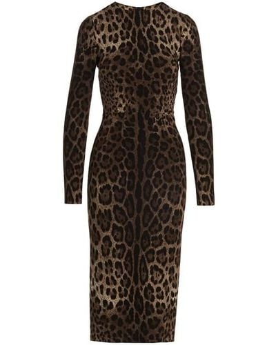 Dolce & Gabbana 'leopardo' Dress - Brown