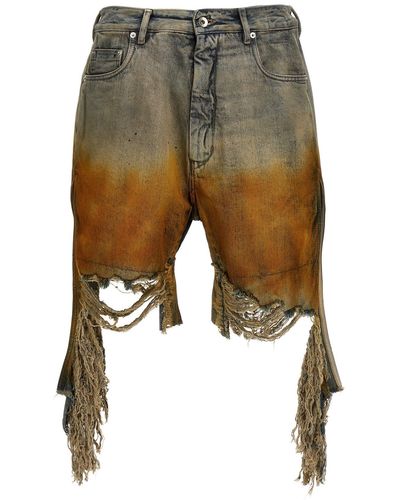 Rick Owens Bermuda-Shorts Aus Denim Im Used-Look - Mehrfarbig