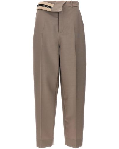 Fendi Carrot Fit Trousers - Brown