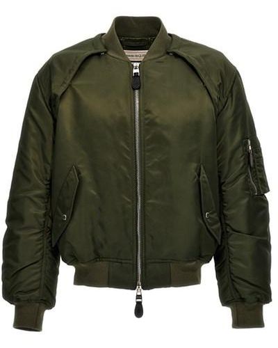 Alexander McQueen Bomber 'Harness' - Verde