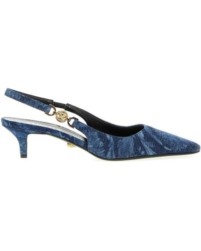 Versace 'barocco' Court Shoes - Blue