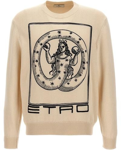 Etro Logo Embroidery Jumper - Natural