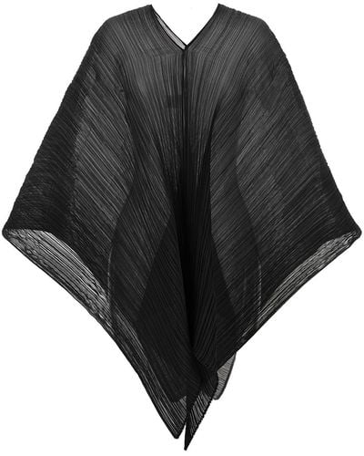 Pleats Please Issey Miyake 'basic Madame-t' Stole - Black