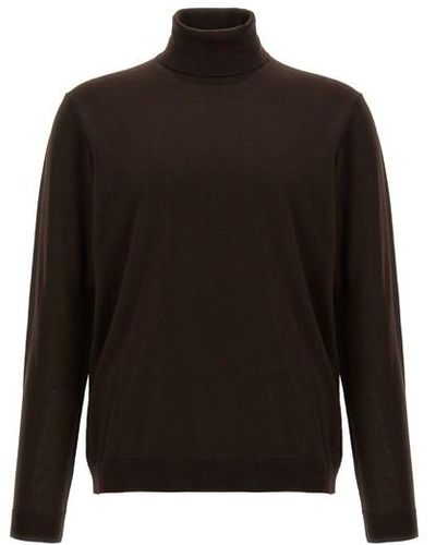 Roberto Collina Wool Turtleneck Sweater - Black