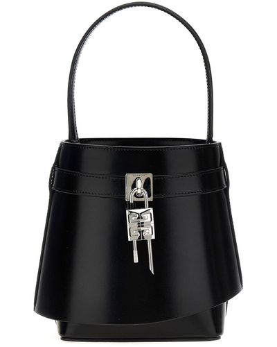 Givenchy 'shark Lock' Bucket Bag - Black
