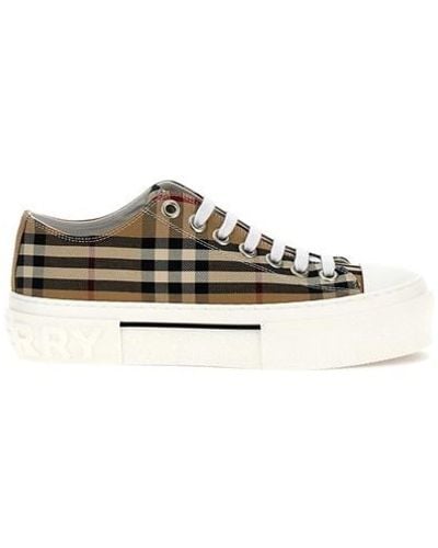 Burberry Check Sneakers - White