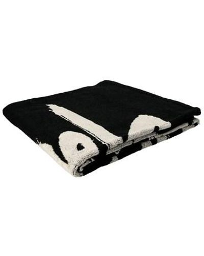 Yohji Yamamoto Jacquard Logo Beach Towel - Black