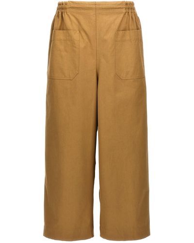 Hed Mayner Cotton Trousers - Natural