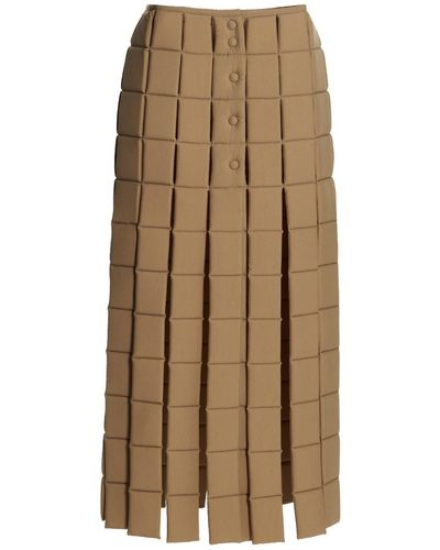 A.W.A.K.E. MODE Cut-out Padded Skirt - Natural
