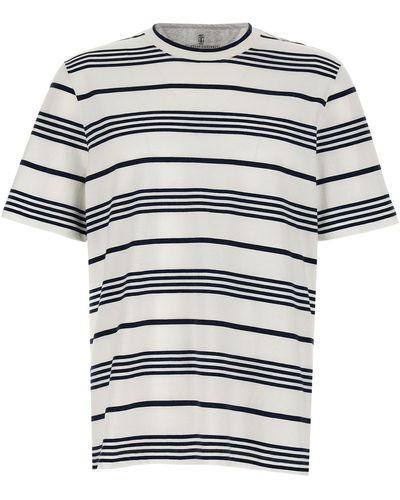 Brunello Cucinelli Striped T-shirt - Multicolour