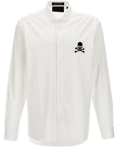Philipp Plein 'sugar Daddy Skull&bones' Shirt - White