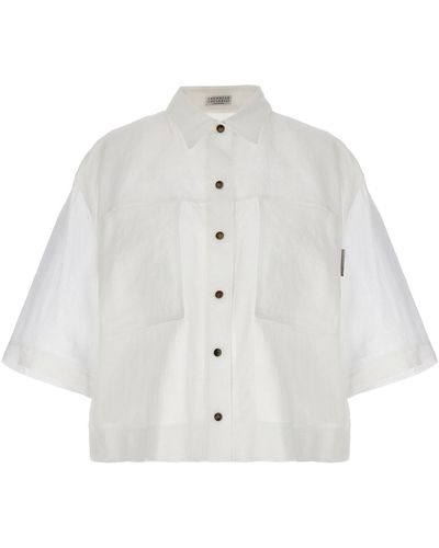 Brunello Cucinelli Semi-sheer Shirt - White