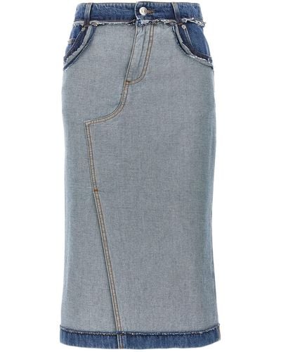 Marni Denim Midi Skirt - Grey