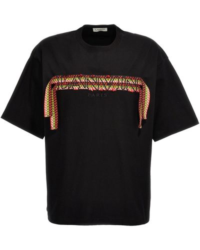 Lanvin T-Shirt "Curb Lace" - Schwarz
