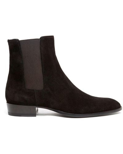 Saint Laurent 'wyatt' Ankle Boots - Brown