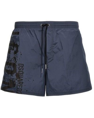 DSquared² Midi Boxer Shorts - Blue