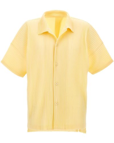 Homme Plissé Issey Miyake Pleated Shirt - Yellow